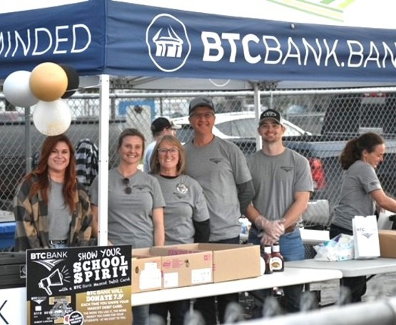 BTC volunteer group posing for a picture